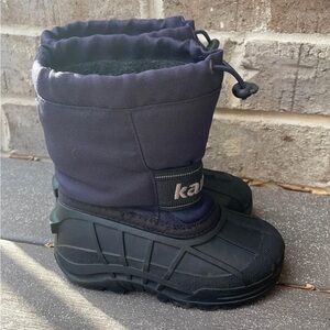 Black and Navy Winter Boots kamik brand size 9 toddler